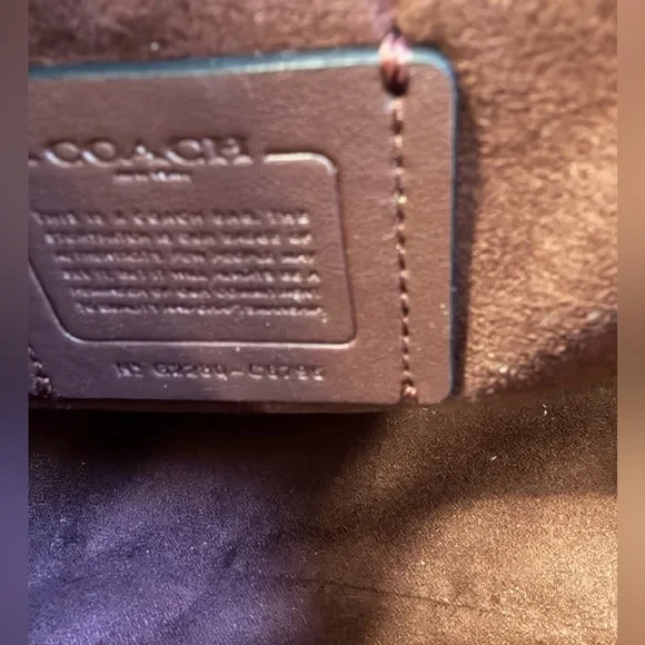 Coach Pink and Brown Leather Crossbody with Gold Butterfly Lock - Picture 7 of 8